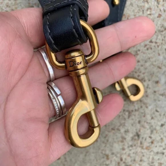 Christian Dior Embroidered Studded Canvas Black Shoulder Strap for Bag - Picture 8 of 8